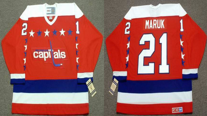 2019 Men Washington Capitals 21 Maruk red CCM NHL jerseys